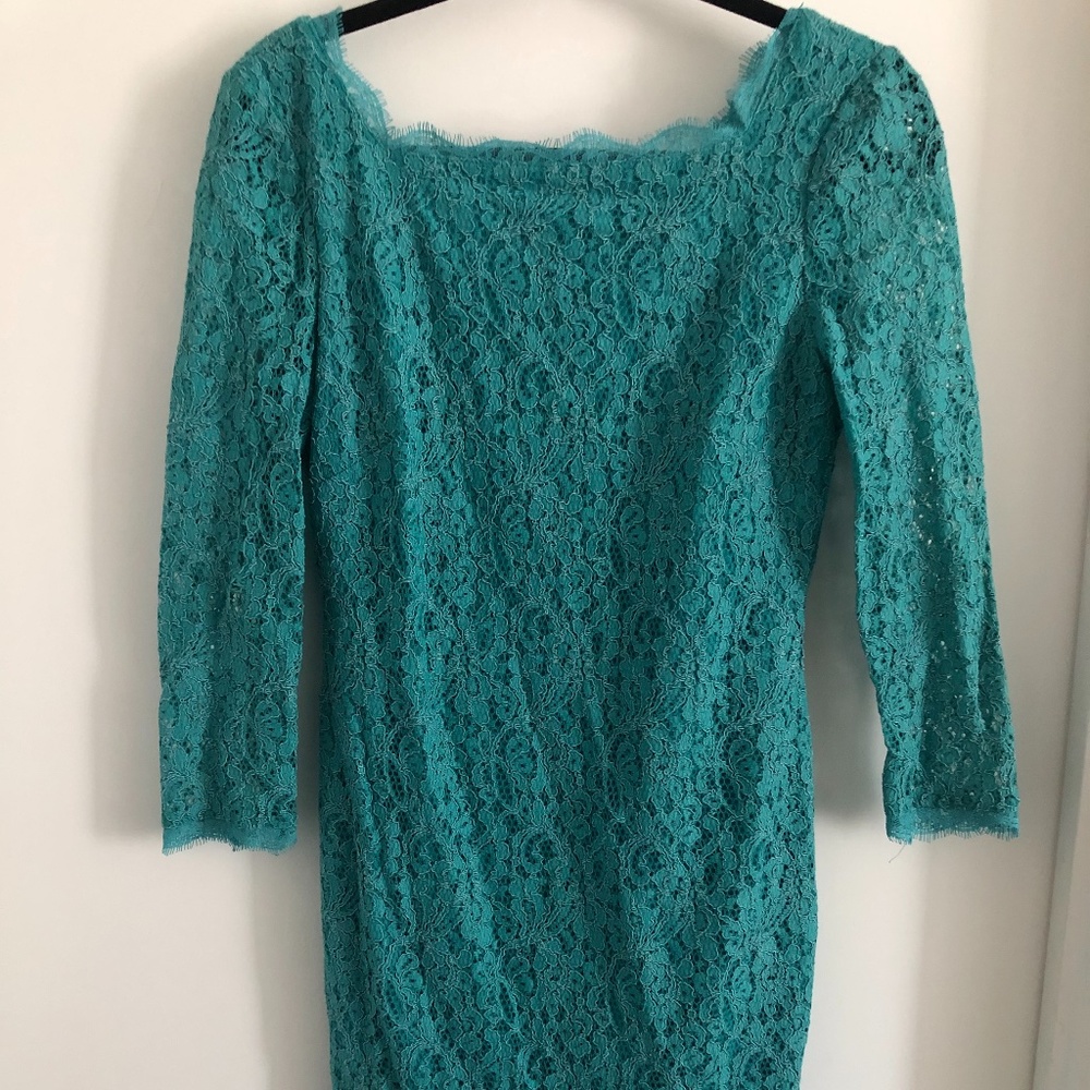Adrianna Papell Teal Cocktail Dress Size 4